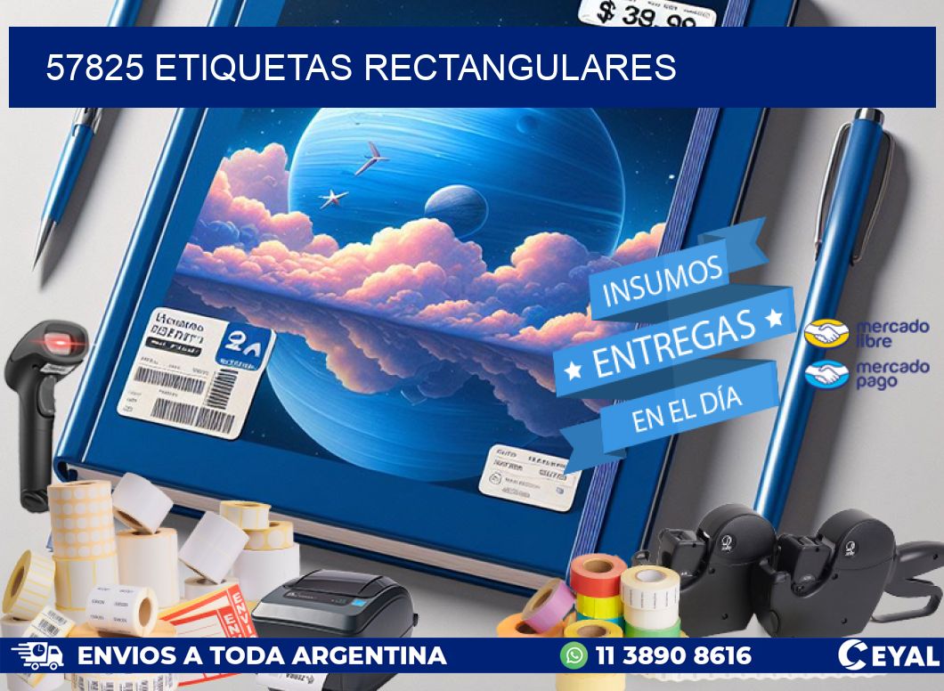 57825 etiquetas rectangulares