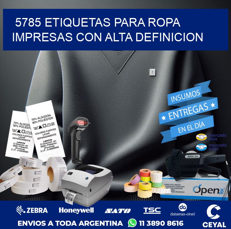 5785 ETIQUETAS PARA ROPA IMPRESAS CON ALTA DEFINICION