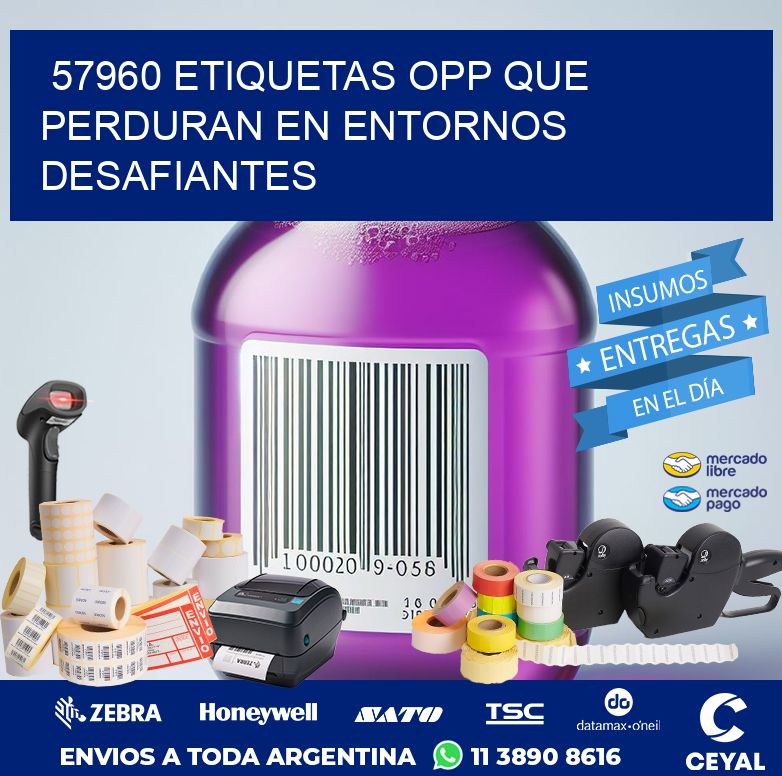 57960 ETIQUETAS OPP QUE PERDURAN EN ENTORNOS DESAFIANTES