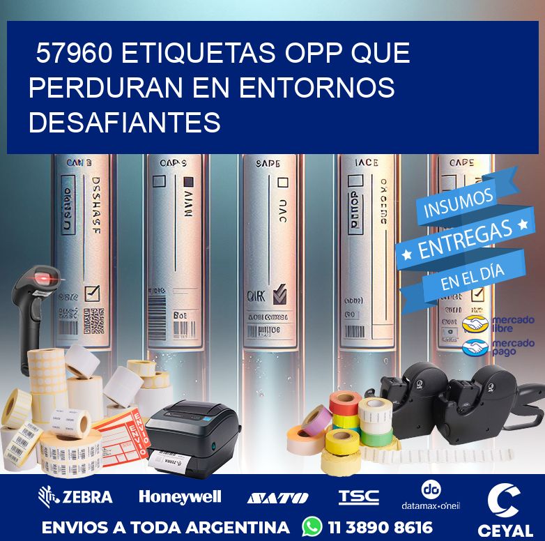 57960 ETIQUETAS OPP QUE PERDURAN EN ENTORNOS DESAFIANTES