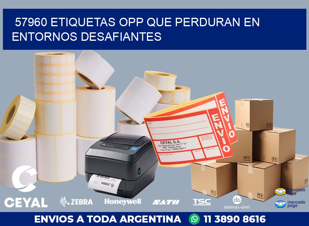 57960 ETIQUETAS OPP QUE PERDURAN EN ENTORNOS DESAFIANTES