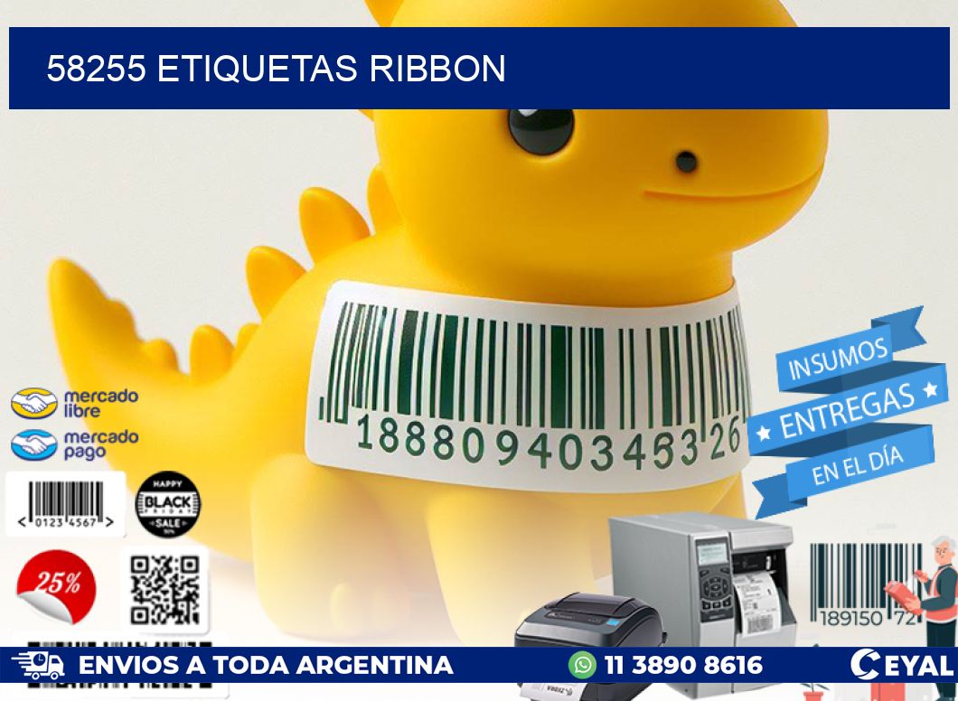 58255 ETIQUETAS RIBBON