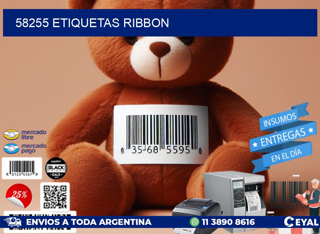58255 ETIQUETAS RIBBON