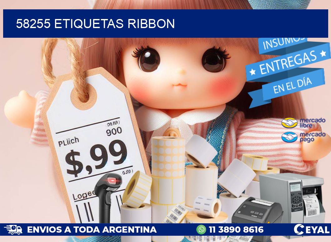 58255 ETIQUETAS RIBBON