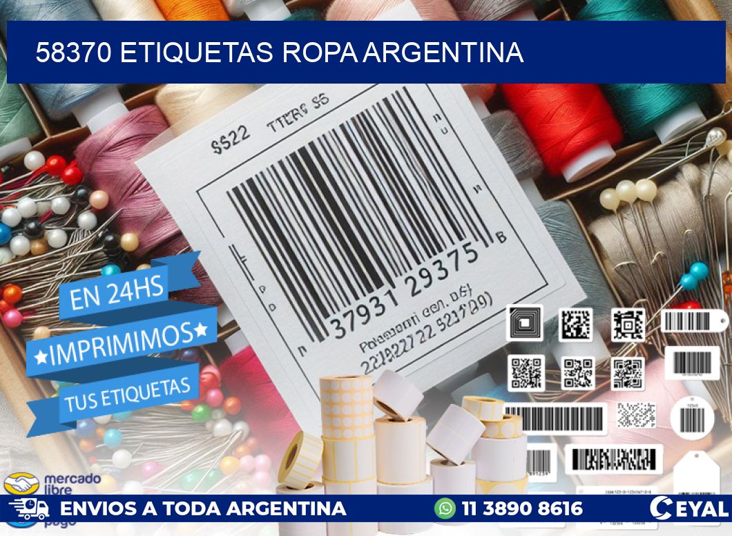 58370 ETIQUETAS ROPA ARGENTINA