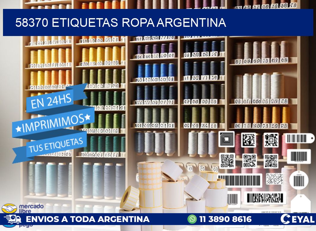 58370 ETIQUETAS ROPA ARGENTINA