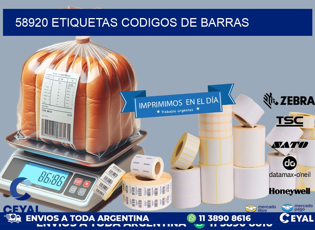 58920 etiquetas codigos de barras