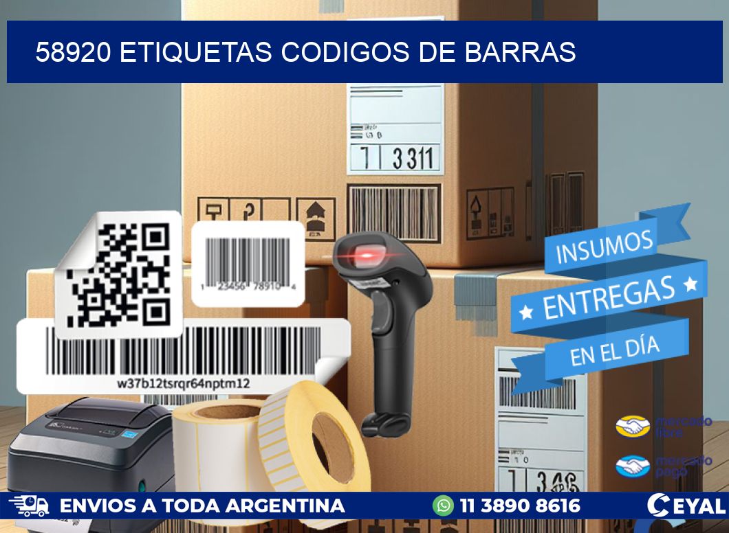 58920 etiquetas codigos de barras