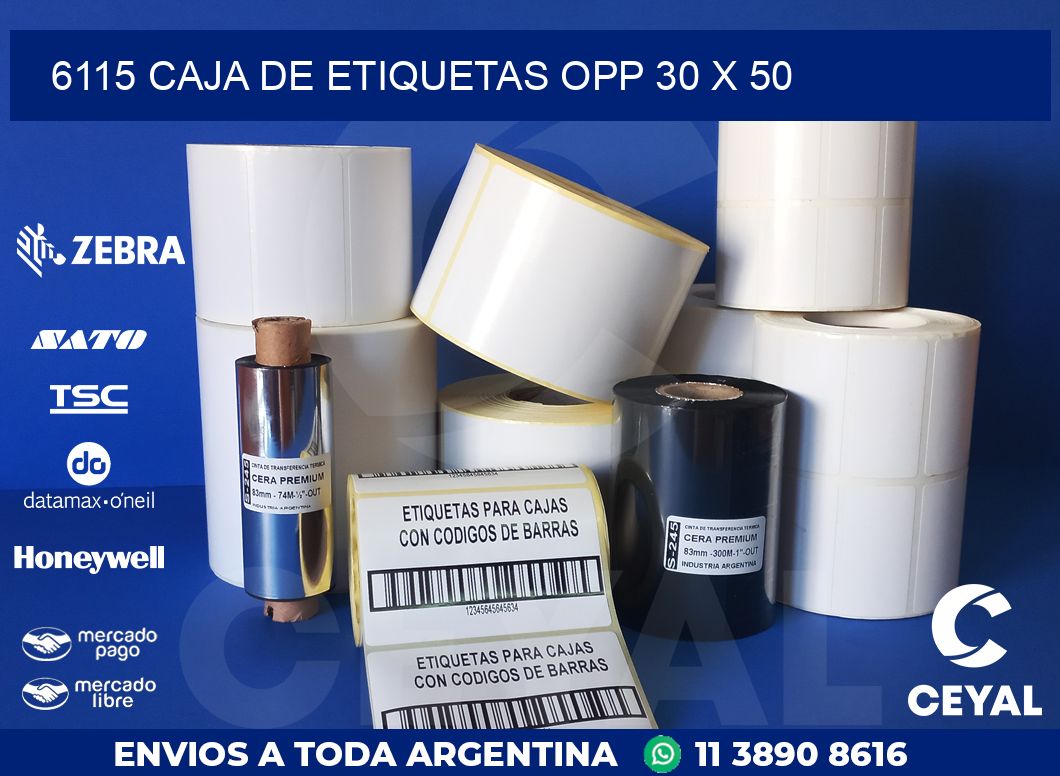 6115 CAJA DE ETIQUETAS OPP 30 X 50
