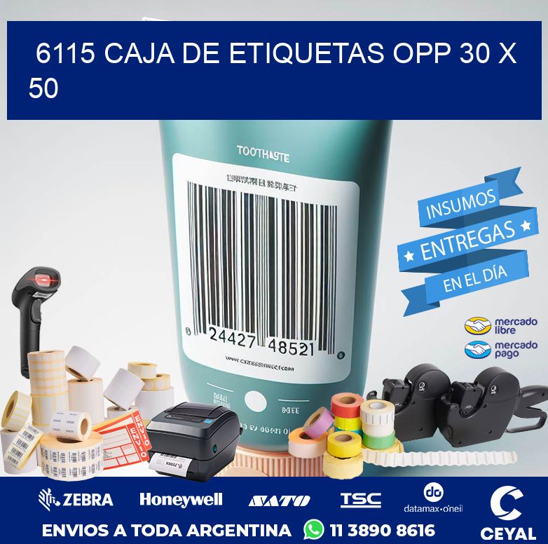 6115 CAJA DE ETIQUETAS OPP 30 X 50