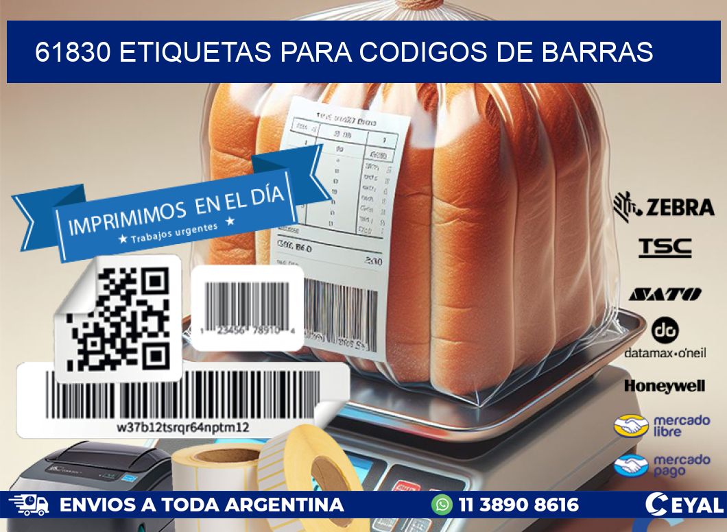 61830 ETIQUETAS PARA CODIGOS DE BARRAS