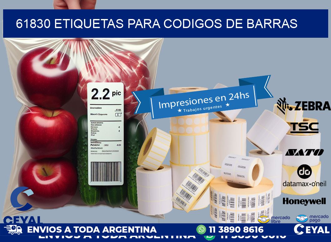 61830 ETIQUETAS PARA CODIGOS DE BARRAS