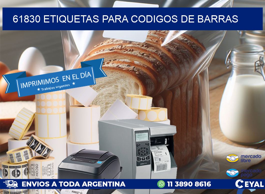 61830 ETIQUETAS PARA CODIGOS DE BARRAS
