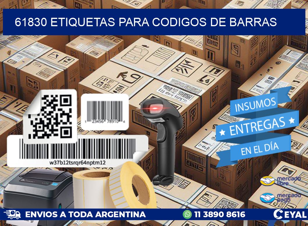 61830 ETIQUETAS PARA CODIGOS DE BARRAS
