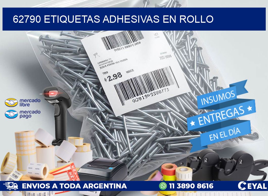 62790 Etiquetas adhesivas en rollo