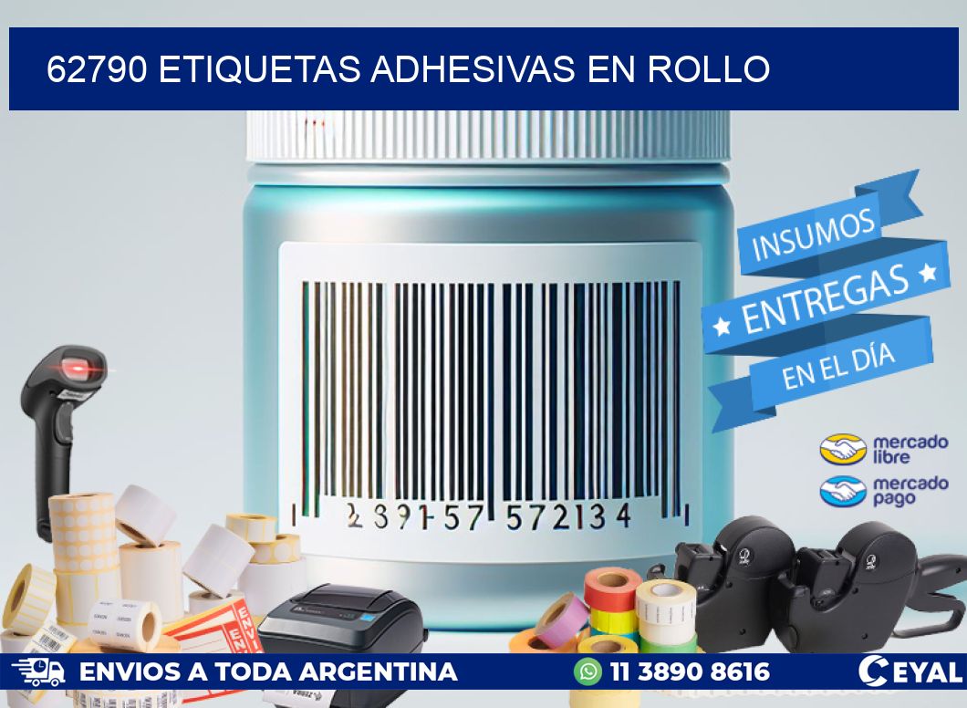 62790 Etiquetas adhesivas en rollo