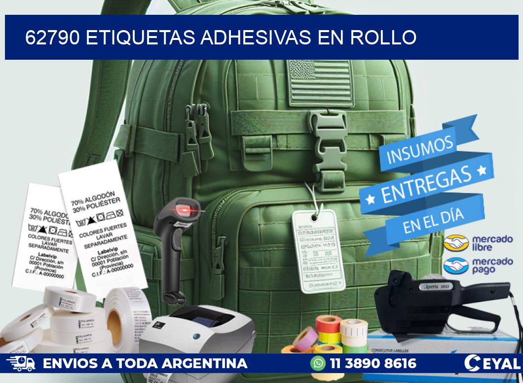62790 Etiquetas adhesivas en rollo