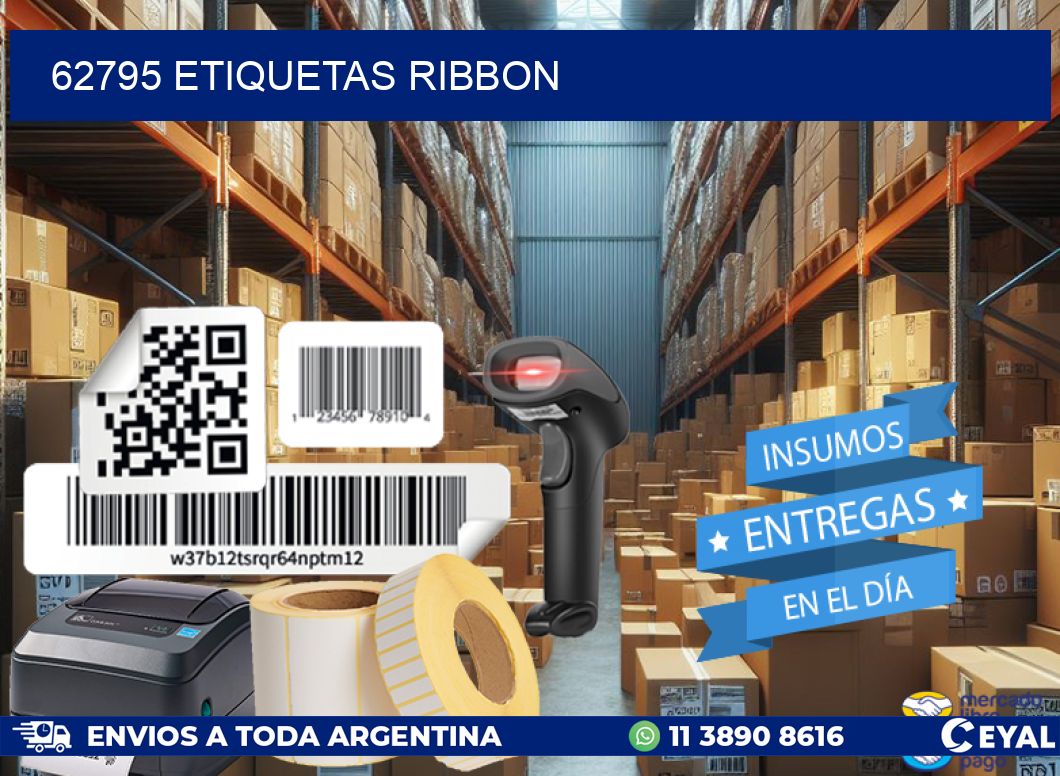 62795 ETIQUETAS RIBBON