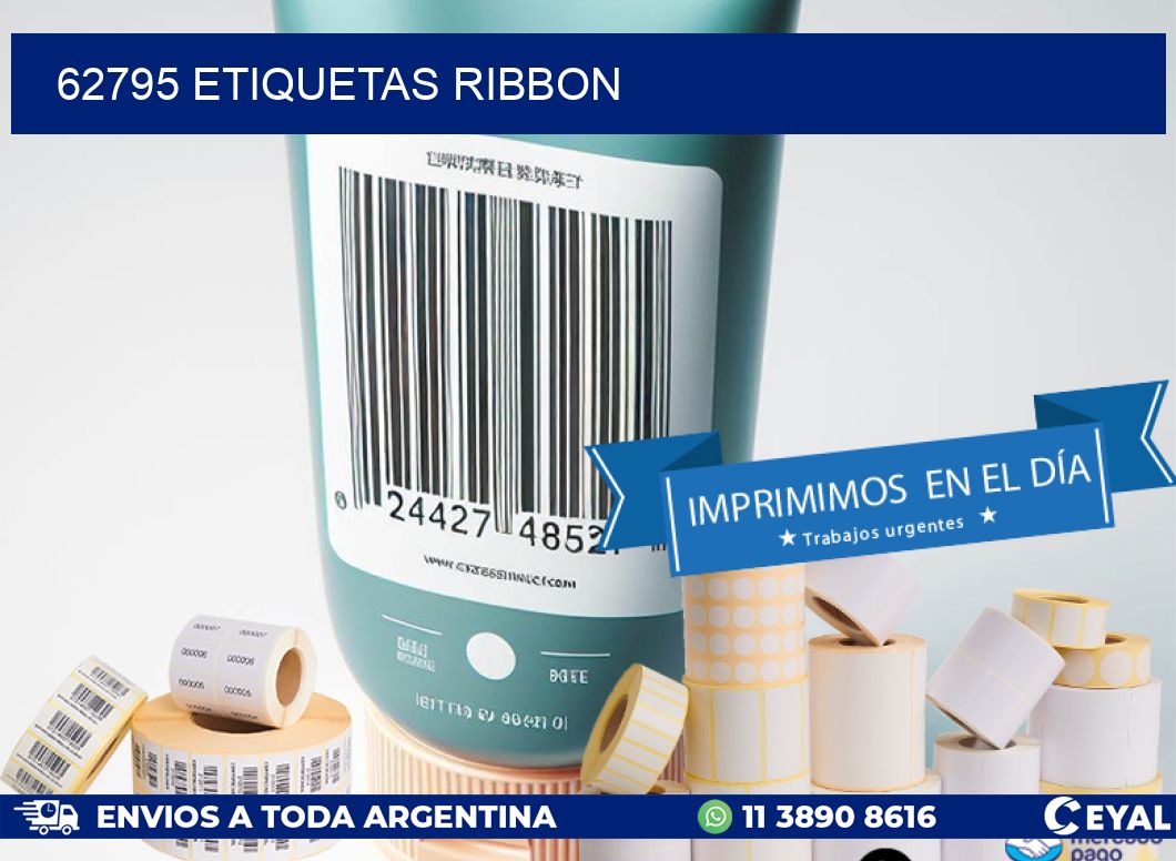 62795 ETIQUETAS RIBBON