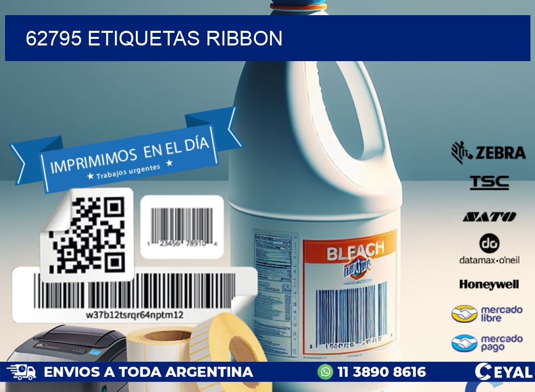 62795 ETIQUETAS RIBBON