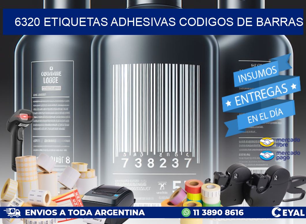 6320 ETIQUETAS ADHESIVAS CODIGOS DE BARRAS