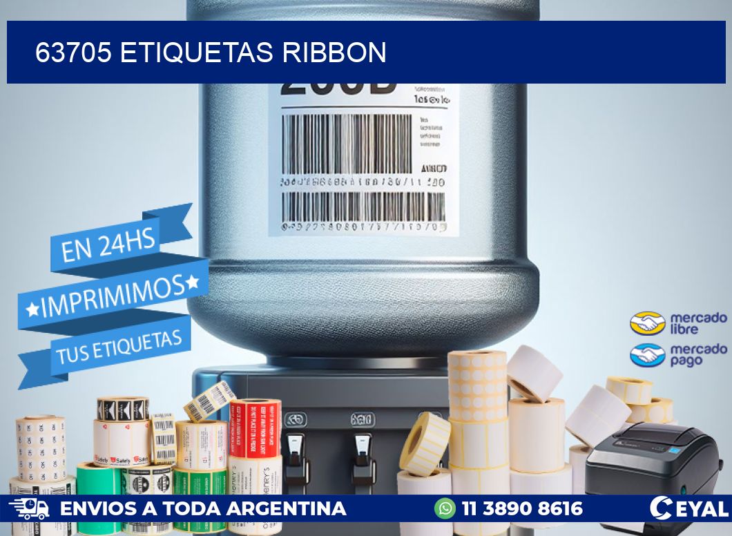 63705 ETIQUETAS RIBBON