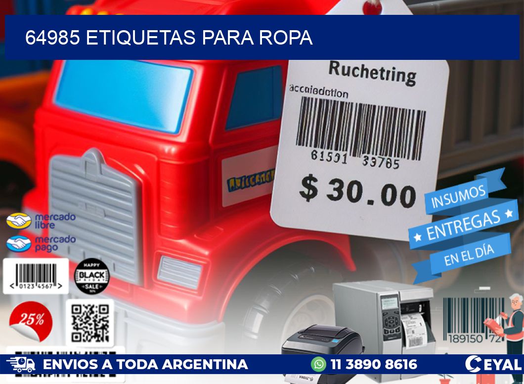 64985 Etiquetas para ropa
