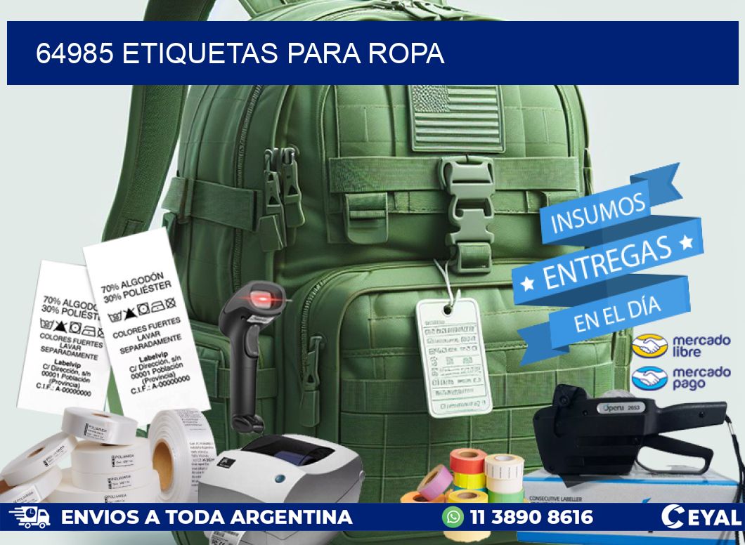 64985 Etiquetas para ropa