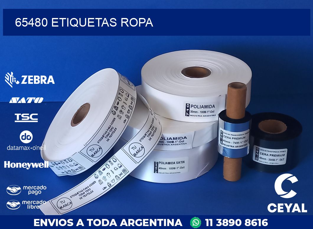 65480 ETIQUETAS ROPA