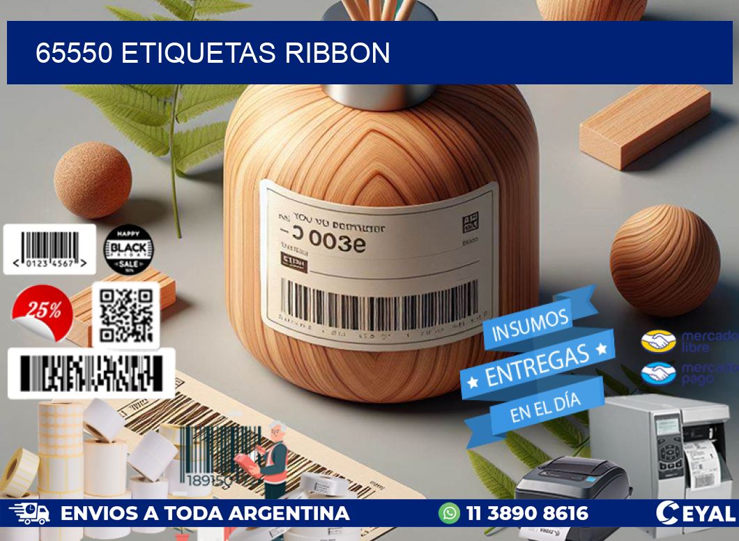 65550 ETIQUETAS RIBBON