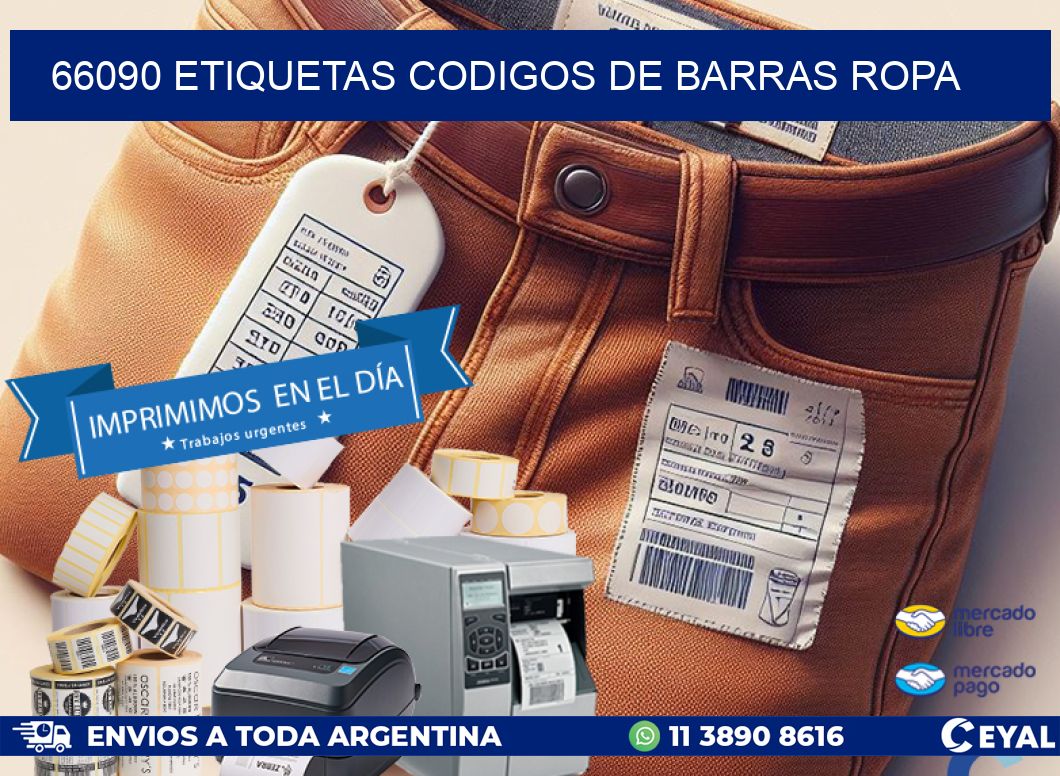 66090 ETIQUETAS CODIGOS DE BARRAS ROPA