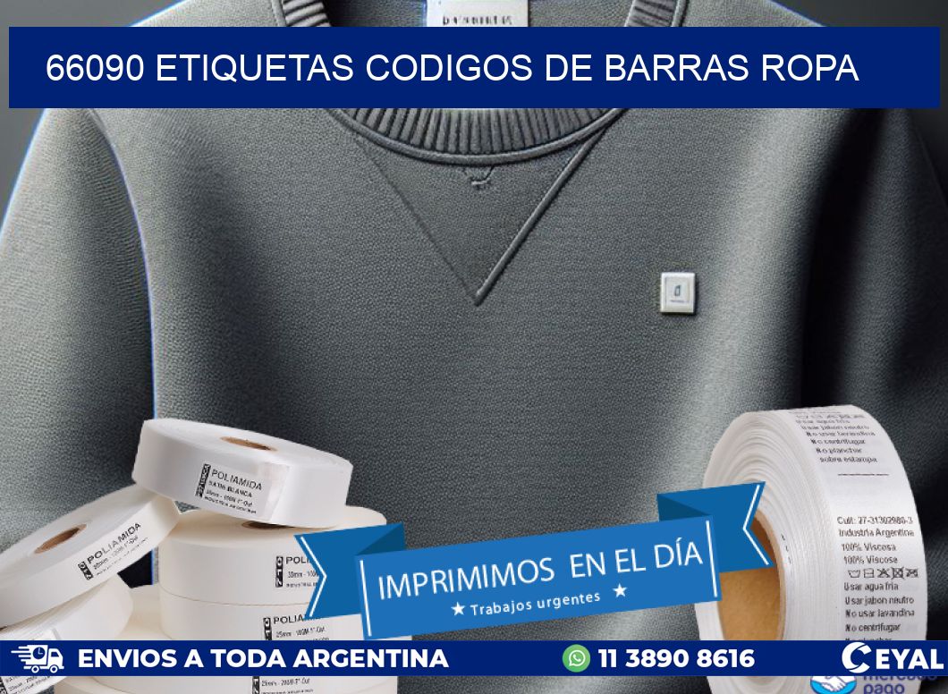 66090 ETIQUETAS CODIGOS DE BARRAS ROPA