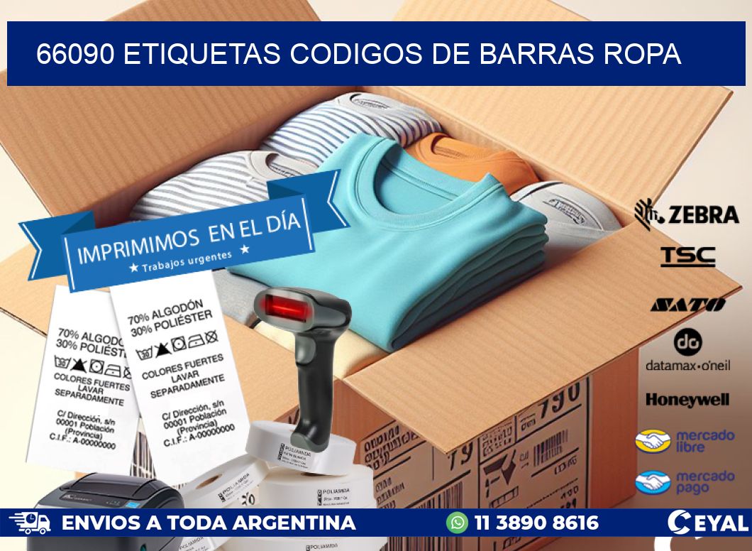 66090 ETIQUETAS CODIGOS DE BARRAS ROPA