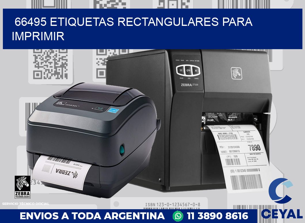 66495 etiquetas rectangulares para imprimir