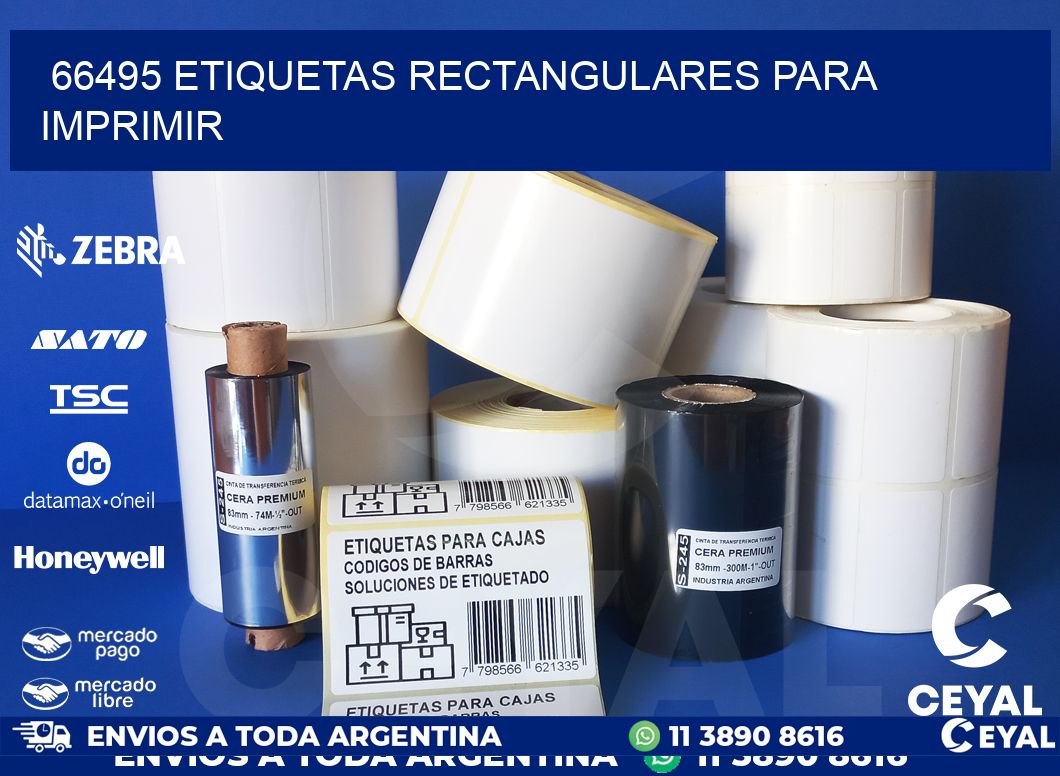 66495 etiquetas rectangulares para imprimir