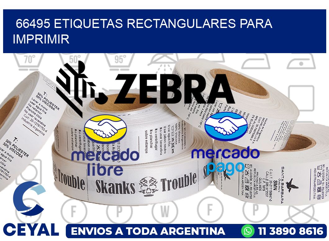 66495 etiquetas rectangulares para imprimir