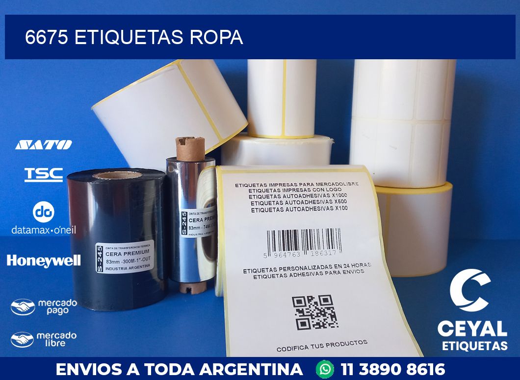 6675 ETIQUETAS ROPA