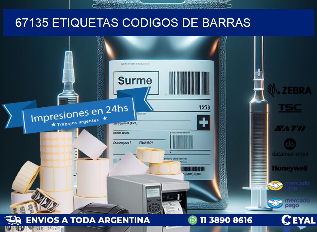 67135 etiquetas codigos de barras