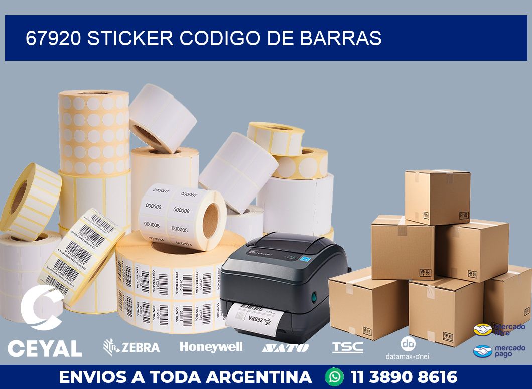 67920 STICKER CODIGO DE BARRAS