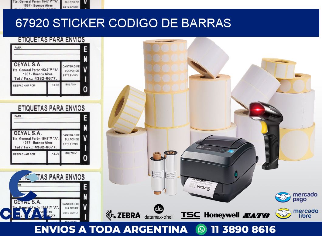 67920 STICKER CODIGO DE BARRAS