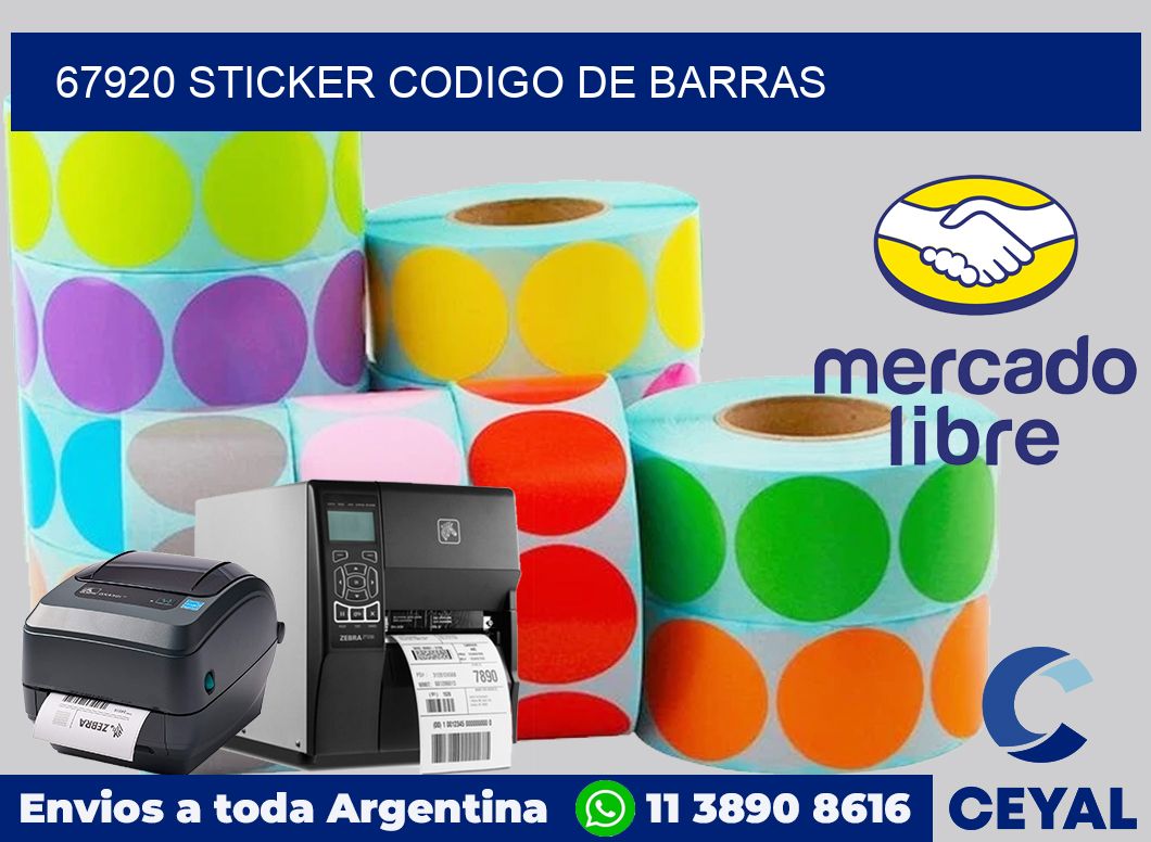 67920 STICKER CODIGO DE BARRAS