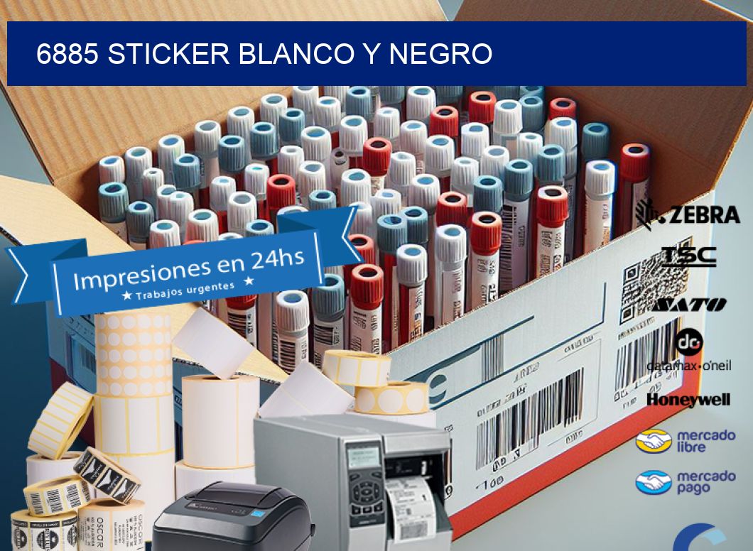 6885 STICKER BLANCO Y NEGRO