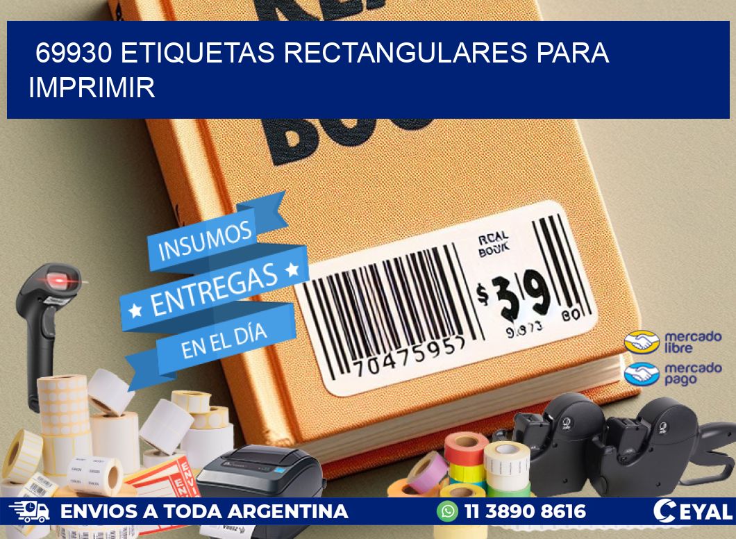 69930 etiquetas rectangulares para imprimir