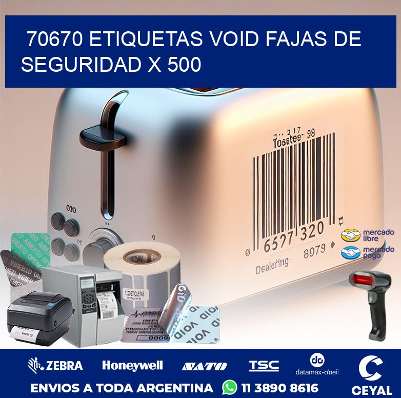 70670 ETIQUETAS VOID FAJAS DE SEGURIDAD X 500