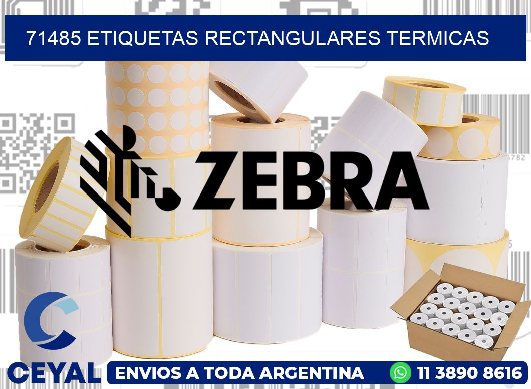 71485 etiquetas rectangulares termicas