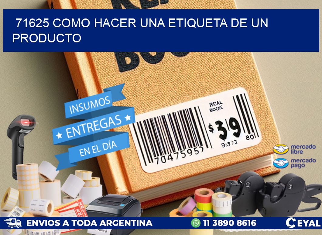 71625 como hacer una etiqueta de un producto
