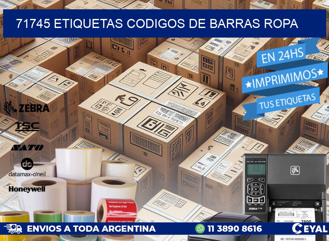 71745 ETIQUETAS CODIGOS DE BARRAS ROPA