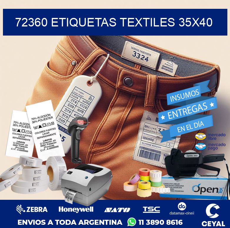 72360 ETIQUETAS TEXTILES 35X40
