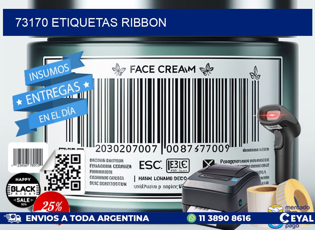 73170 ETIQUETAS RIBBON