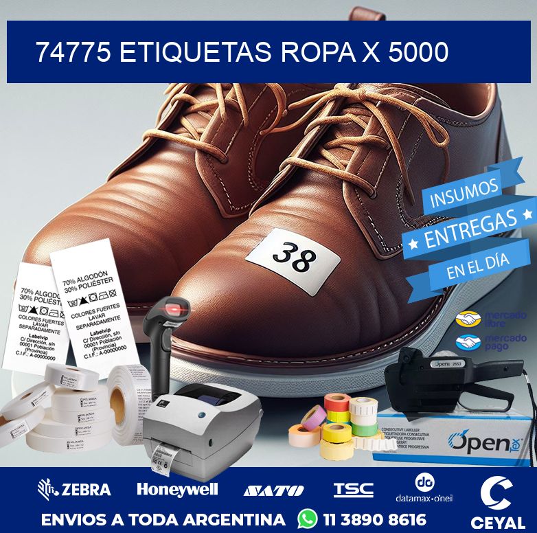 74775 ETIQUETAS ROPA X 5000